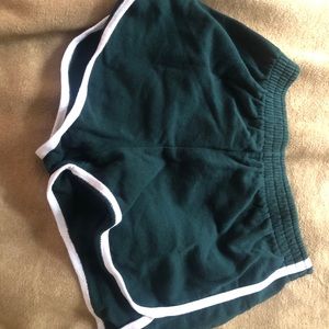 BRANDY MELVILLE dark green cotton shorts